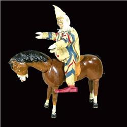 Two Schoenhut wooden figures