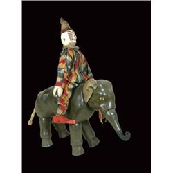 Two Schoenhut wooden figures