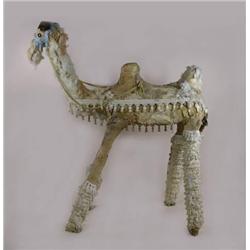 Early camel figure made with straw/hide