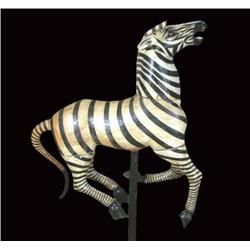 1920s carousel zebra, all wood
