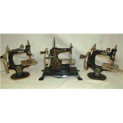 One Lot of Three Childs Sewing Machines