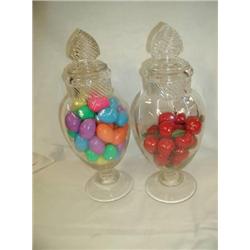 One Lot of two Columbia Candy Jars