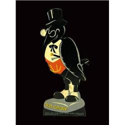 Old Crow Whisky wood cut-out sign