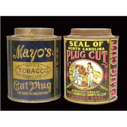 Two Tobacco Tins. Seal of North Carolina