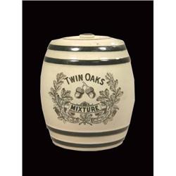 Twin Oaks Tobacco Humidor Stoneware