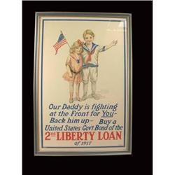 World War 1 Bond Poster, Our Daddy