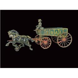 Horse drawn coal wagon, original