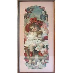 1907 Calendar with Girl and Puppy