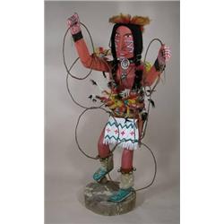 Wooden Indian figure, 56 inches tall
