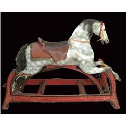 Rocking horse w/ horse hair tail and mane