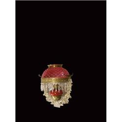 Retractable hanging oil lamp fixture