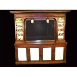 Quarter Oak Soda Fountain Back Bar