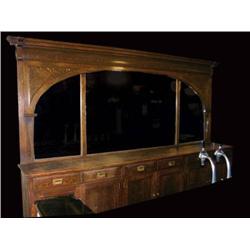 Quarter Sawn Oak Saloon back bar
