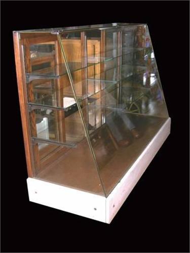 Slanted Showcase Slant front showcase, marble base