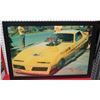 Image 1 : Framed “Banana Gold VIII” Race Car Print Signed by Ron