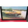 Image 2 : Framed “Banana Gold” Race Car Print Signed by Ron