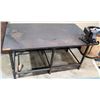 Image 1 : Metal Shop Work Table w/ Attached Reed Mfg Co Vise Clamp
