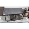 Image 2 : Metal Shop Work Table w/ Attached Reed Mfg Co Vise Clamp