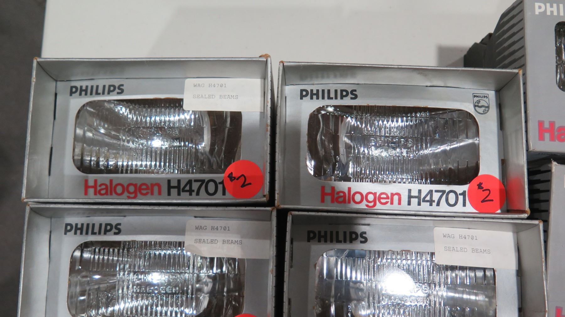 Qty 20+ Misc Size Philips Halogen H4701 Rectangular High Beam Lights