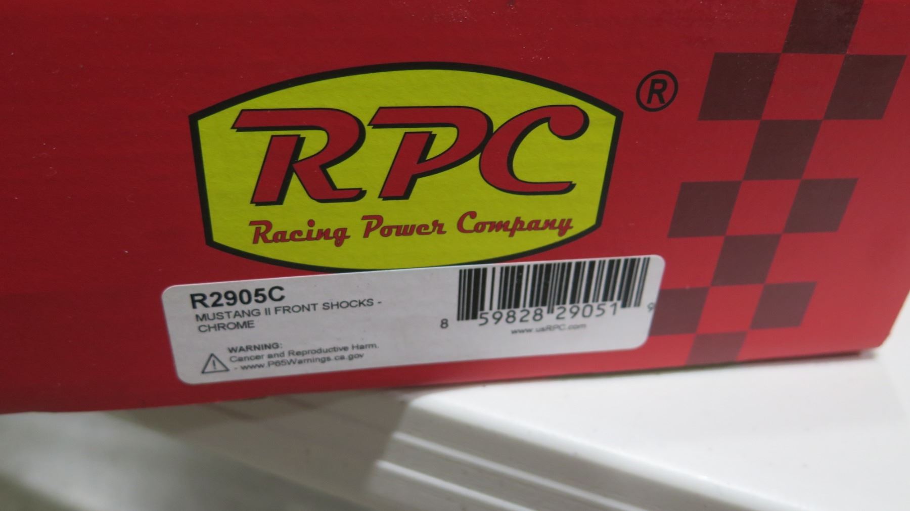 RPC Racing Power Company R2905C Mustang II Front Shocks Chrome