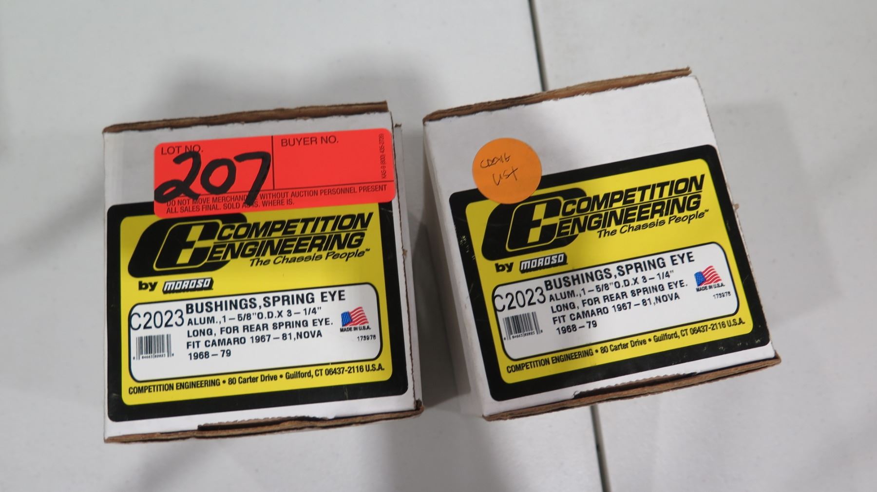 Qty 2 Competition Engineering C2023 Spring Eye Bushings