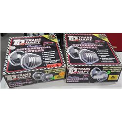 Qty 2 TD Trans Dapt TRA 9040 Dana 80 Chrome Diff Cover Kits