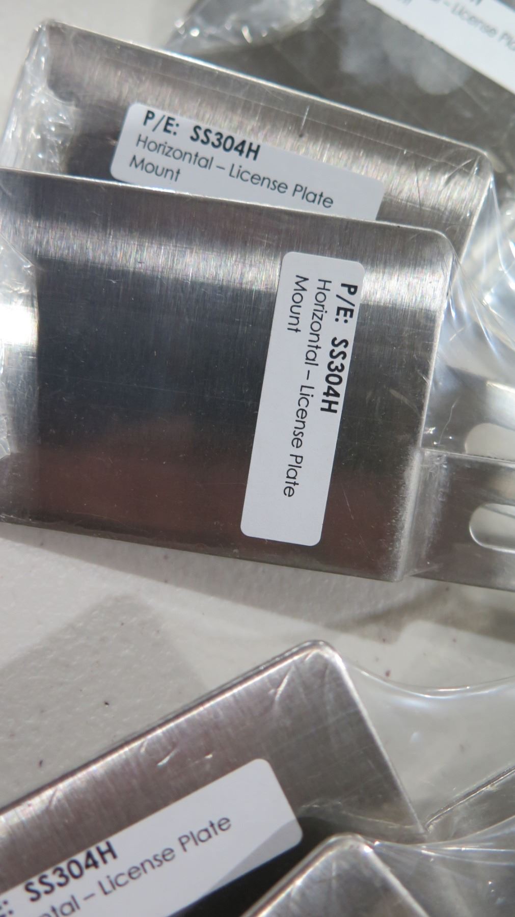 Qty 7 SS304H Safety Check Brackets Horizontal License Plate Mounts