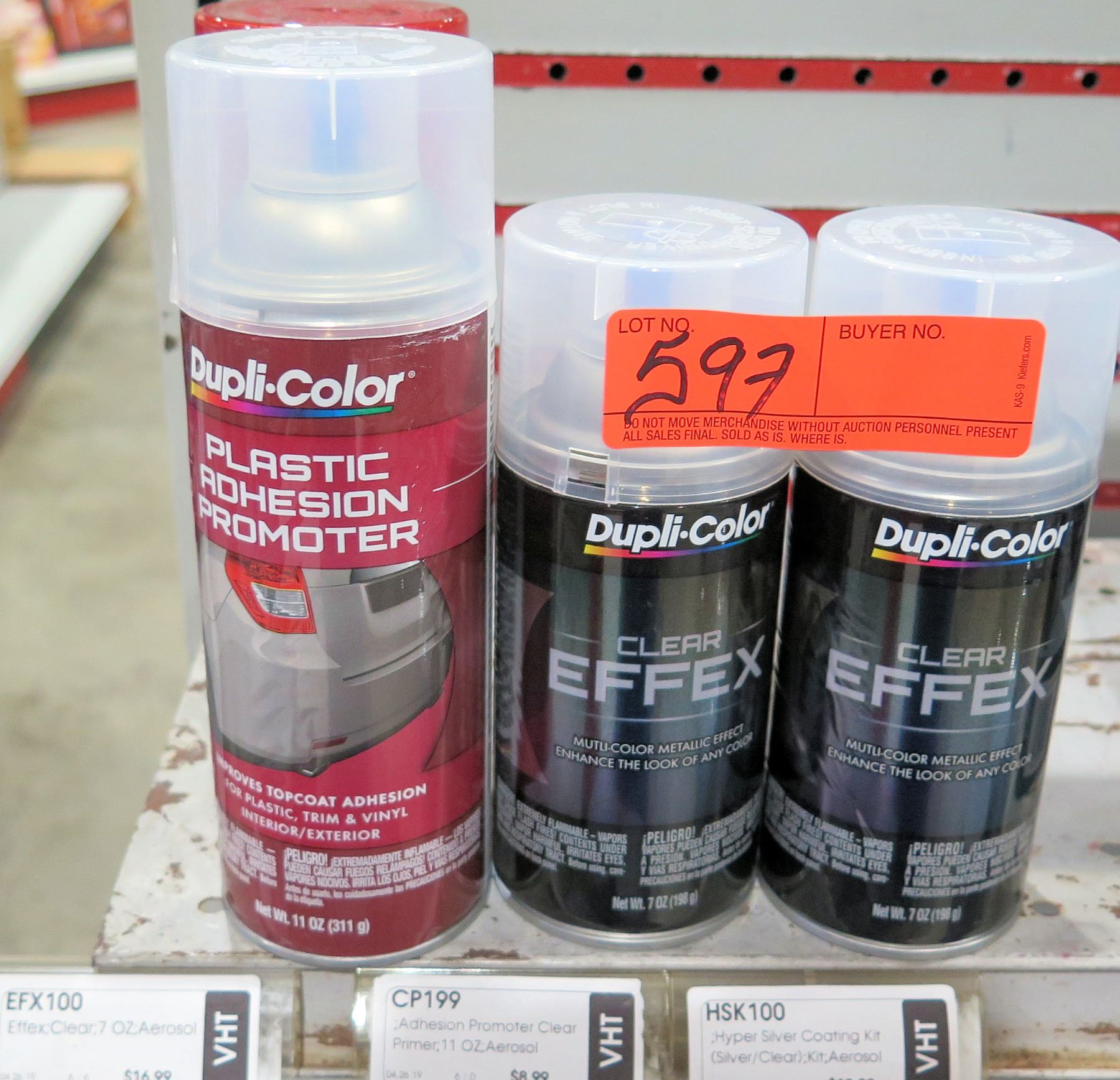 Qty 2 Dupli Color Clear Effex Spray Cans Plastic Adhesion Promoter Oahu Auctions