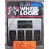 Image 1 : 2 Packs of 4 Gorilla Wheel Locks 71681NBC 1/2" Duplex Acorn-Black