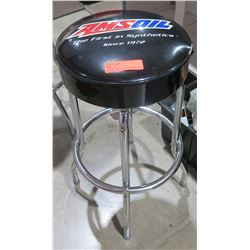 AMSoil Logo Shop Stool 4 Metal Legs w/ Black Seat