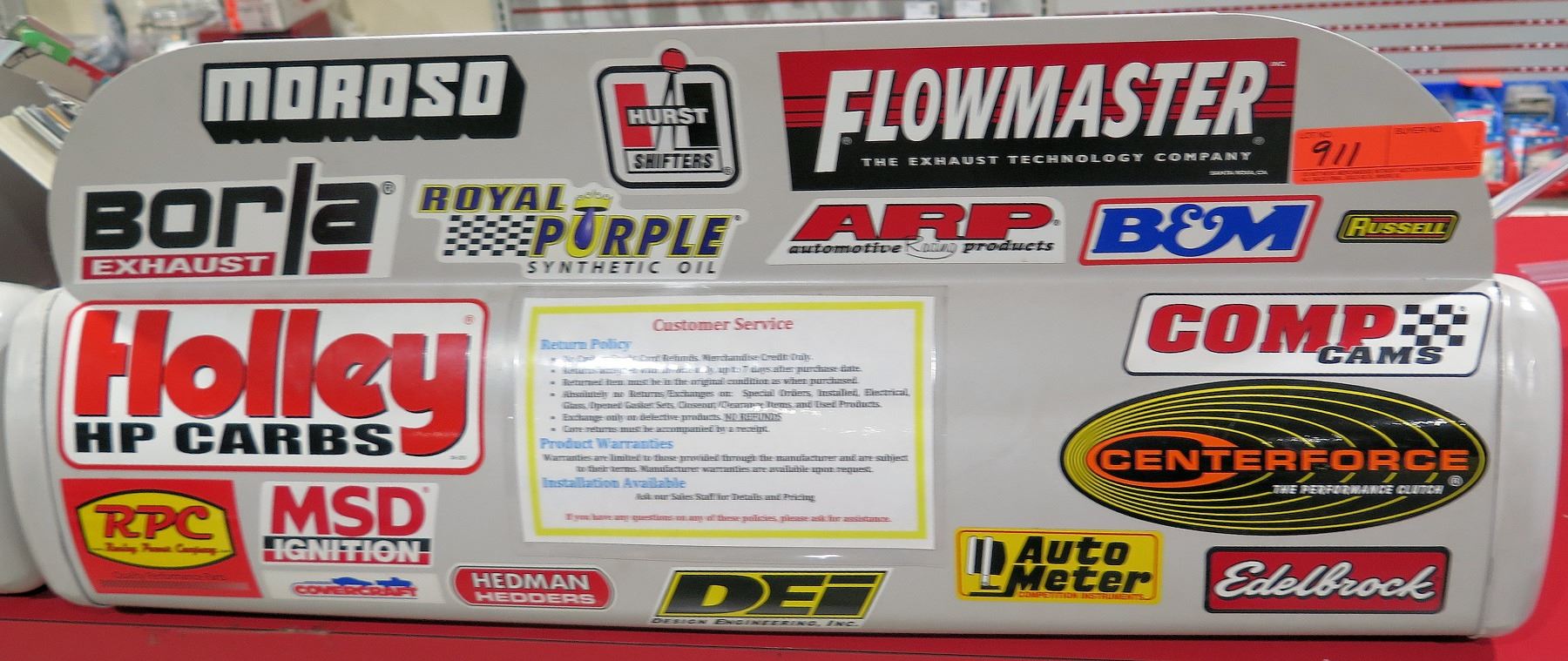 Auto Part Catalog Rack w/ Multiple Misc Vintage Parts Books & Stickers