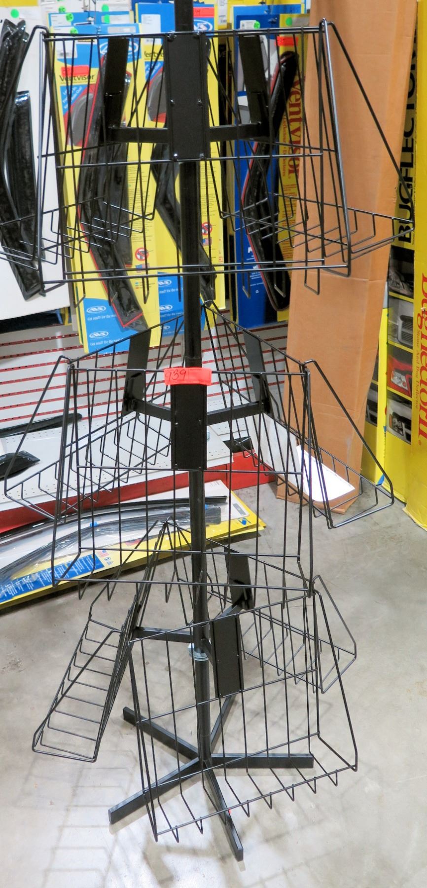 Spinning Black Wire Steering Wheel Display Rack