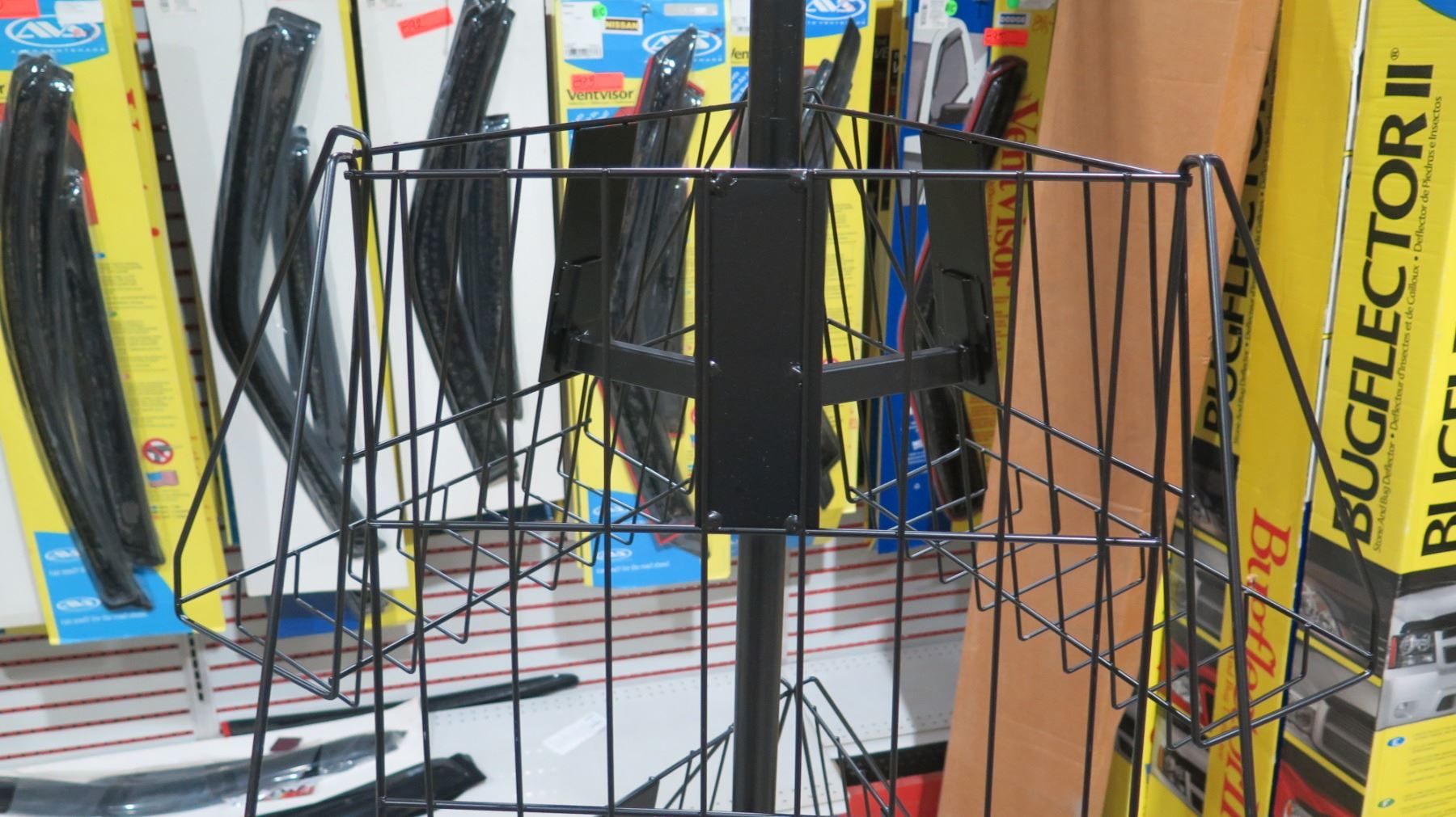 Spinning Black Wire Steering Wheel Display Rack