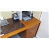 Image 11 : Scan Design L-Shaped Executive Desk w/2 rolling file cabinets & Leather Office Chair