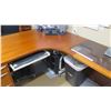 Image 6 : Scan Design L-Shaped Executive Desk w/2 rolling file cabinets & Leather Office Chair