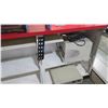 Image 7 : Display Counter ONLY - Red Desk w/ Adjustable Back Shelves 70" x 24" x 42"