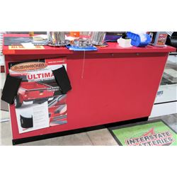 Display Counter ONLY - Red Desk w/ Adjustable Back Shelves 70" x 24" x 42"