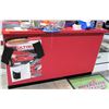 Image 1 : Display Counter ONLY - Red Desk w/ Adjustable Back Shelves 70" x 24" x 42"