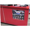 Image 1 : Display Counter ONLY - Red Desk w/ Adjustable Back Shelves 48" x 24" x 42"