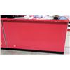 Image 1 : Display Counter ONLY - Red Desk w/ Adjustable Back Shelves 70" x 24" x 42"