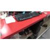 Image 3 : Display Counter ONLY - Red Desk w/ Adjustable Back Shelves 70" x 24" x 42"