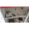 Image 6 : Display Counter ONLY - Red Desk w/ Adjustable Back Shelves 70" x 24" x 42"