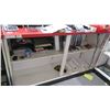 Image 2 : Display Counter ONLY - Red Desk w/ Adjustable Back Shelves 70" x 24" x 42"
