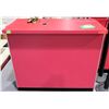 Image 1 : Display Counter ONLY - Red Desk w/ Adjustable Back Shelves 48" x 24" x 42"
