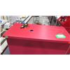 Image 2 : Display Counter ONLY - Red Desk w/ Adjustable Back Shelves 48" x 24" x 42"