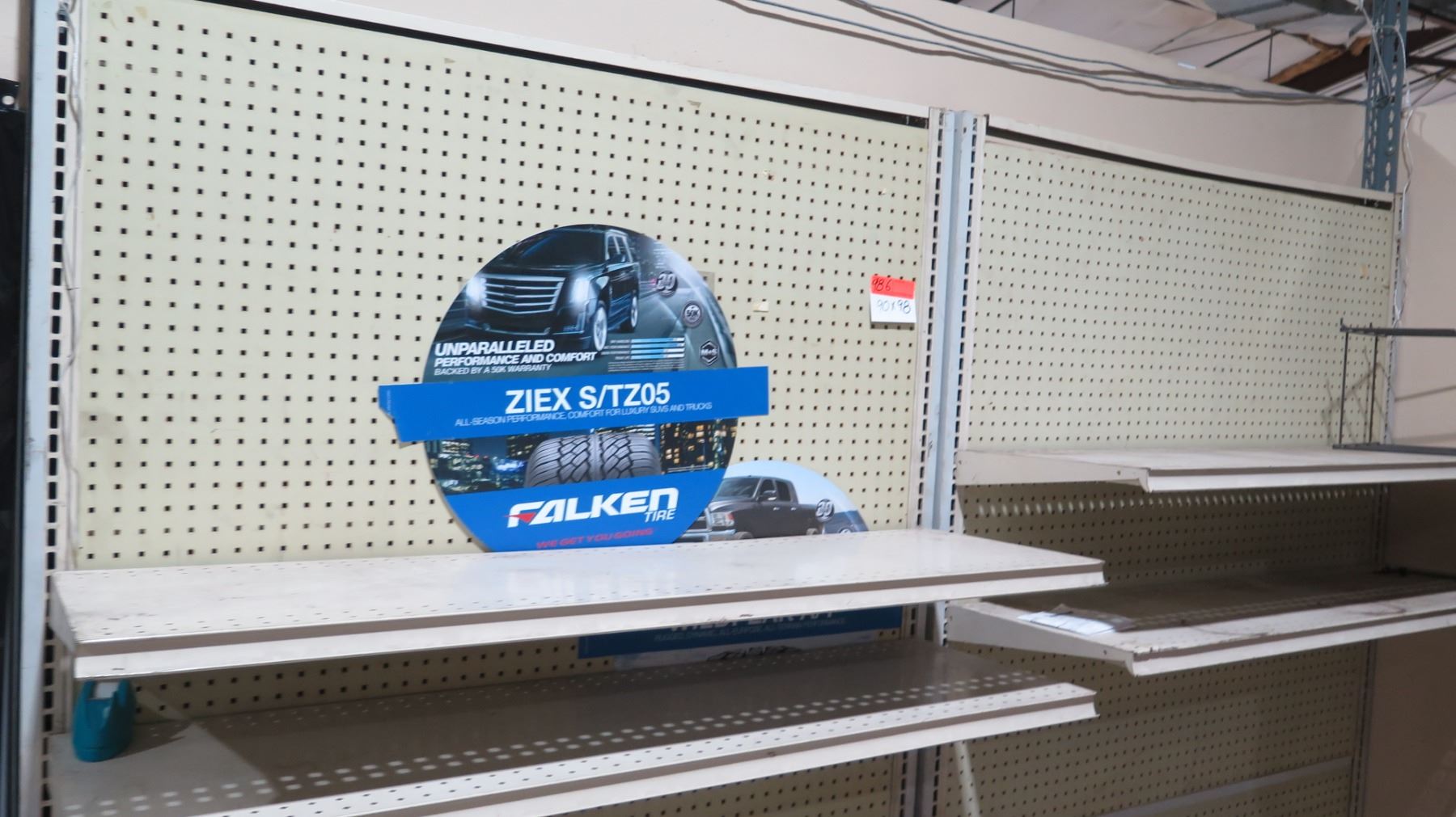 Display Shelf Only Adjustable Pegboard W Metal Shelves 90 X 98 Oahu Auctions