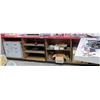 Image 1 : Display Shelf - Red Open Cabinet w/ Adjustable Shelves 121" x 24" x 42"