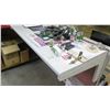 Image 2 : Display Shelf - Red Open Cabinet w/ Adjustable Shelves 121" x 24" x 42"