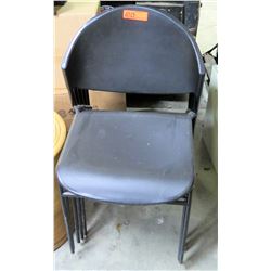Qty 5 Black Stacking Stationary Chairs