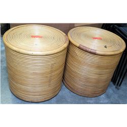 Qty 3 Wicker Side Tables